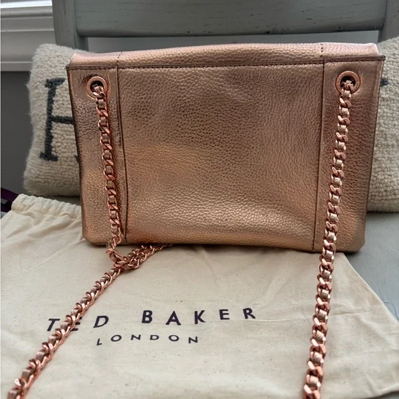 NWT* TED BAKER Rose Gold Crossbody Bag - Picture 10 of 11